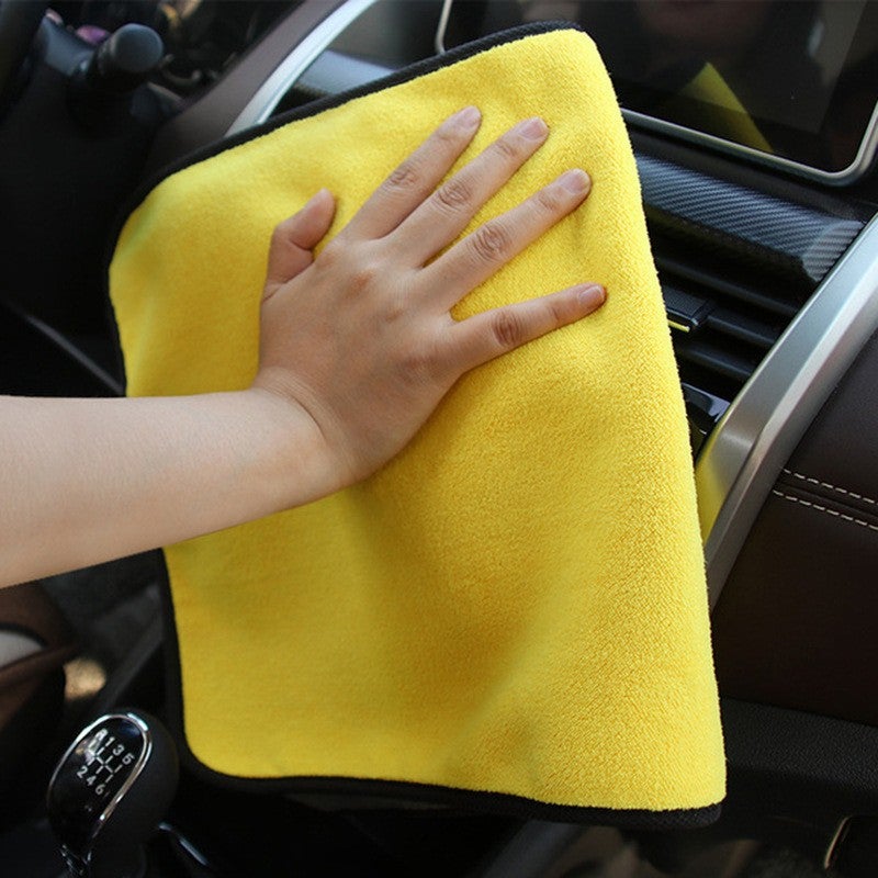 Car Towel Rag, Two-Color Double-Sided Ultra-High-Density Towel, Thickened Absorbent Coral Fleece Cleaning Car Wash Towel, Car Wiping Towel - Image 4